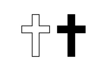 Set of Christian Holy cross vector isolated on white background