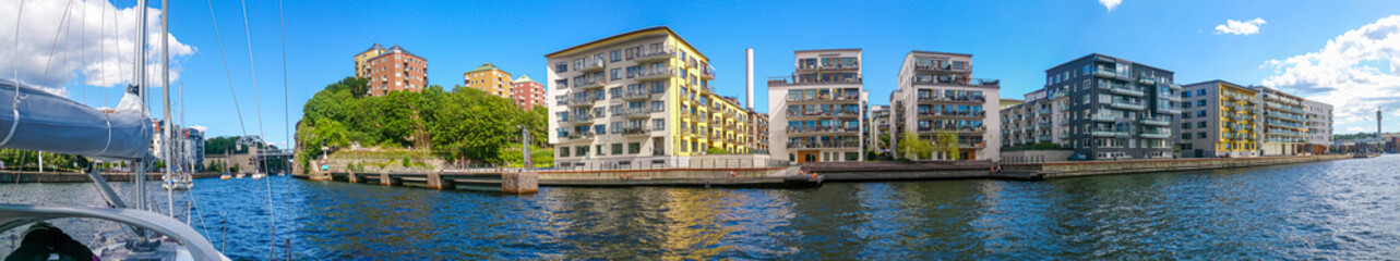 Obraz premium Moderner Stadtteil von Stockholm / Panorama