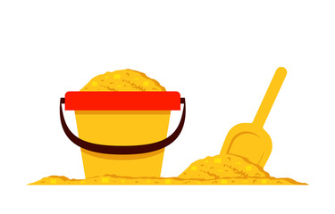 sand bucket in sand