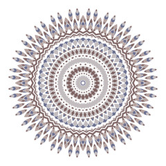 Mandala. Ethnicity round Greco Roman ornament. Ethnic style. Elements for invitation cards, brochures, covers. Oriental circular pattern. Arabic, Islamic, moroccan, asian, indian native motifs.