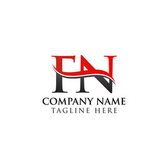 FN letter Type Logo Design vector Template. Abstract Letter FN logo Design