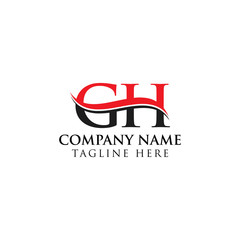 GH letter Type Logo Design vector Template. Abstract Letter GH logo Design