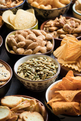 Salty snacks served as party food