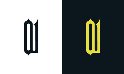 Minimal luxury line art letter OI logo. This logo icon incorporate with two Arabic letter in the creative way. It will be suitable for Royalty and Islamic related brand or company. 