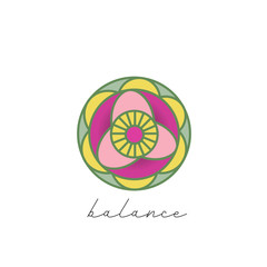 flower logo template. trendy branding element. vector logo sign. 