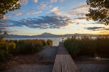 Camping on lake Garda, Lombardy. Italy