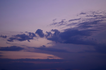Beautiful sunset by the sea in Greece