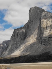 Mount Thor, the cliff  height equivalent  four  Empire State Building, Baffin Island