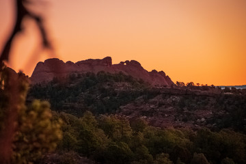 sunset in the mountains