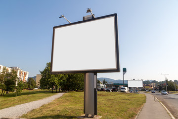 Blank billboard mockup for advertising