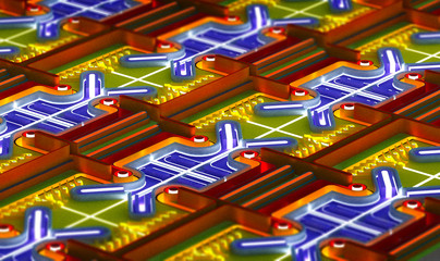 abstract geometrical digital art illustration