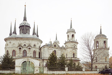 Fototapeta na wymiar Old russian neogotic church