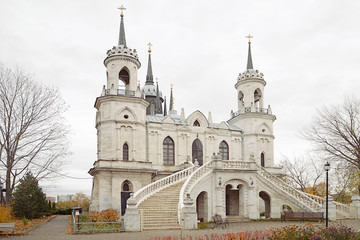 Old russian neogotic church