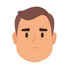 young man head avatar character icon