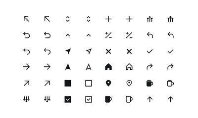 Application toolbar icons. Flat bicolor icons use green and gray colors. Vector images isolated on a white background