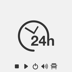 24 hour service icon vector illustration symbol