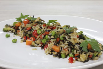 Rice side dish with vegetables