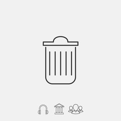 bin icon vector illustration symbol