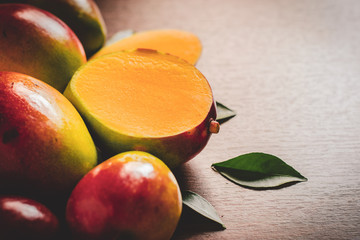 fruits on wooden table
