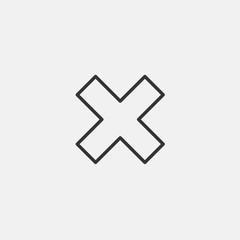 cross cancel icon vector illustration symbol