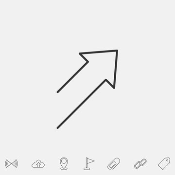 Diagonal Arrow Icon Vector Illustration Symbol