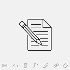 edit document icon vector illustration symbol