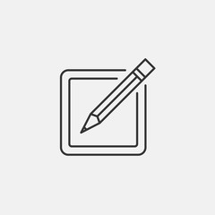 edit icon with pencil vector illustration symbol