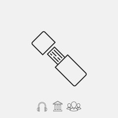 flash drive icon vector illustration symbol