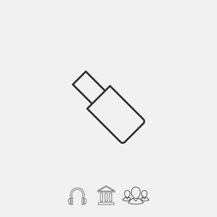 flash drive icon vector illustration symbol