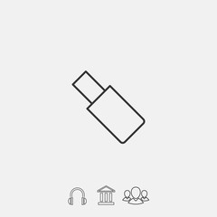flash drive icon vector illustration symbol