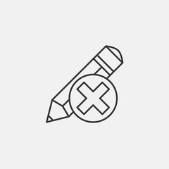 no pencil icon vector illustration symbol