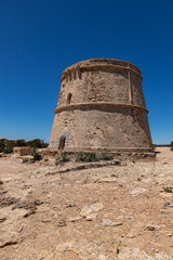 Fototapeta na wymiar Torre den Rovira en Cala Comte, Ibiza