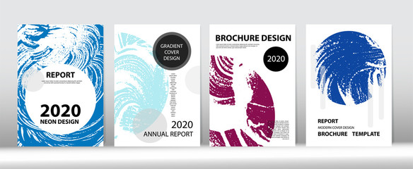 Funky Cover Vector Design. Soap Textured Corporate Identity Set. Distressed Hand 