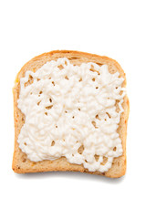 Slice of bread with spread on top