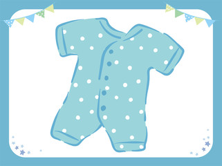 Vector illustration of Baby clothes.