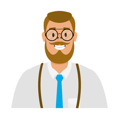 young man with beard avatar character