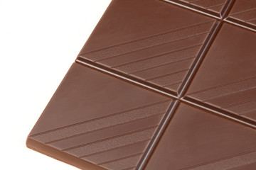 chocolate bar on a light background close up