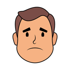 young man head avatar character icon