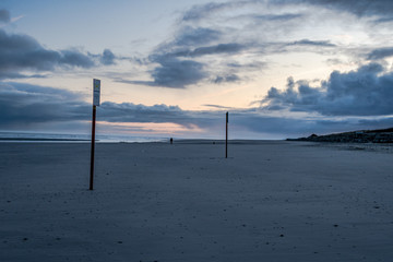 Sonnenaufgangsstimmung auf Langeoog im Dezember