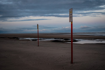 Sonnenaufgangsstimmung auf Langeoog im Dezember