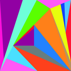 Geometric colorful abstract background. Wallpaper with shapes. Triangle pattern design. Creative abstract modern background. 