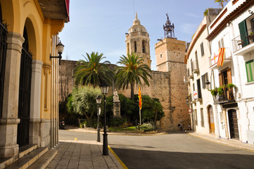 Street in Sitges Spain during day time