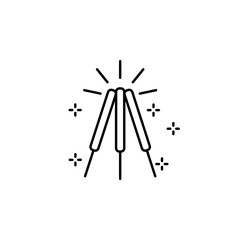 Sparkler, Christmas icon. Simple line, outline vector of new year icons for ui and ux, website or mobile application