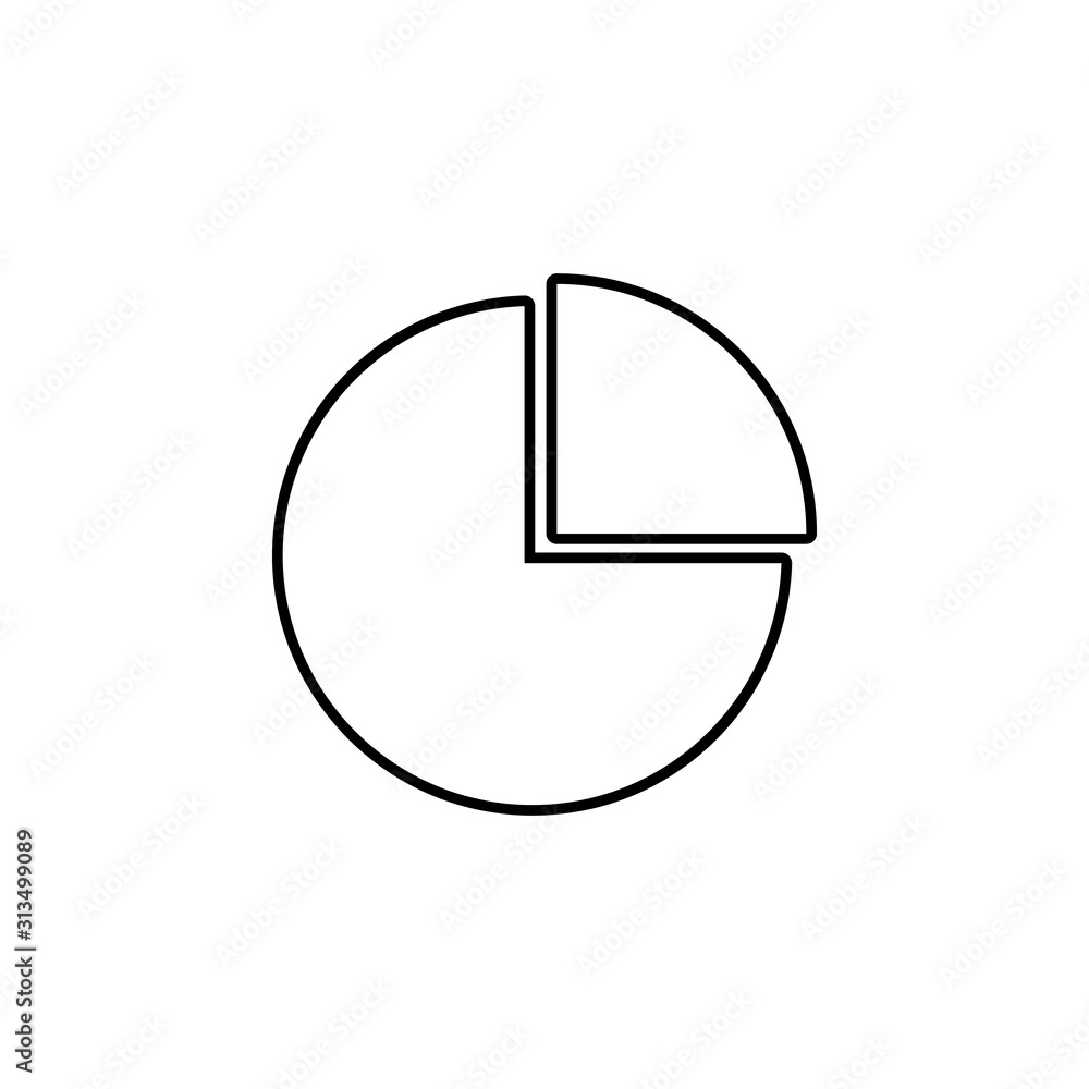 Poster pie chart icon. simple thin line, outline vector of banking icons for ui and ux, website or mobile a