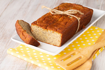 Loaf of Gluten Free Banana Bread Breakfast
