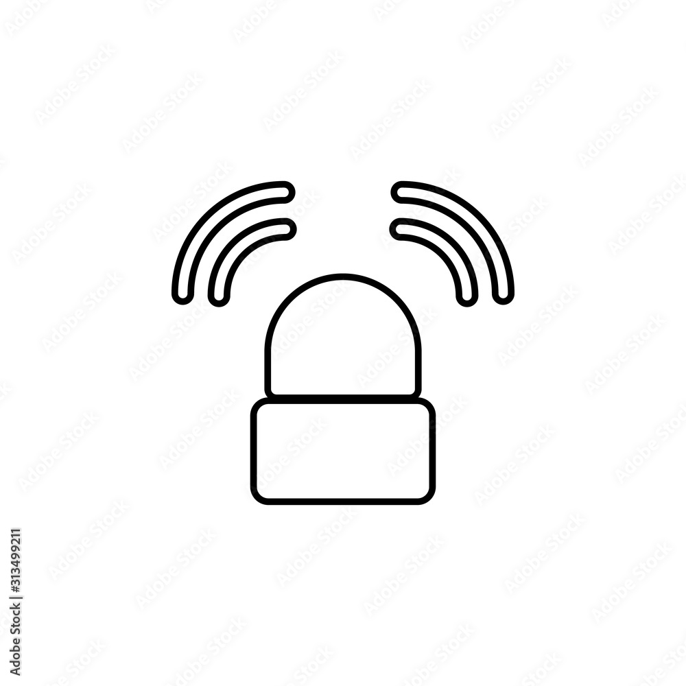 Poster bank siren icon. simple thin line, outline vector of banking icons for ui and ux, website or mobile 