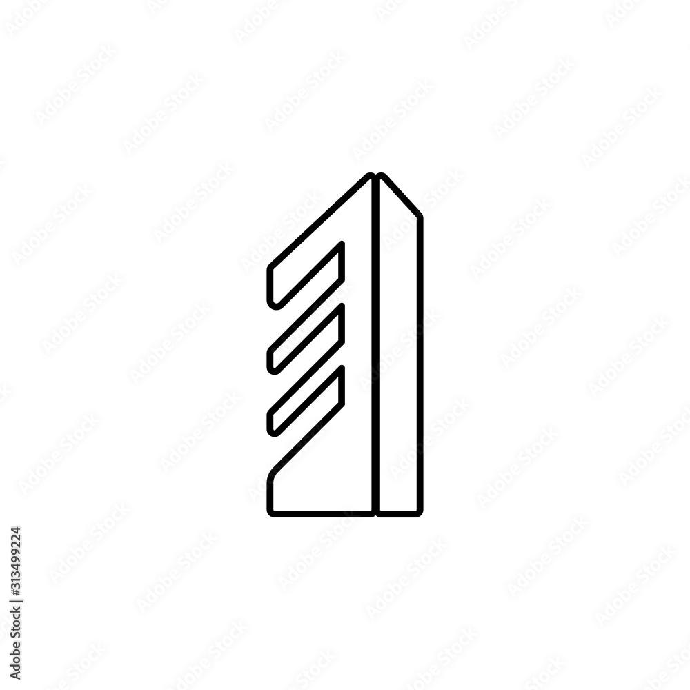 Poster office building icon. simple thin line, outline vector of banking icons for ui and ux, website or mo