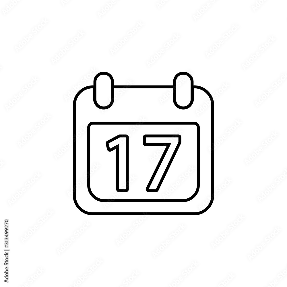 Poster calendar icon. simple thin line, outline vector of banking icons for ui and ux, website or mobile ap