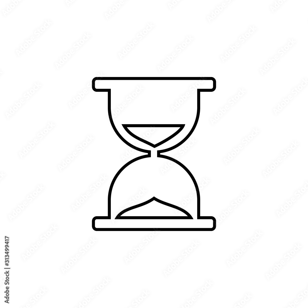 Poster hourglass icon. simple thin line, outline vector of banking icons for ui and ux, website or mobile a