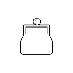 women wallet icon. Simple thin line, outline vector of banking icons for ui and ux, website or mobile application